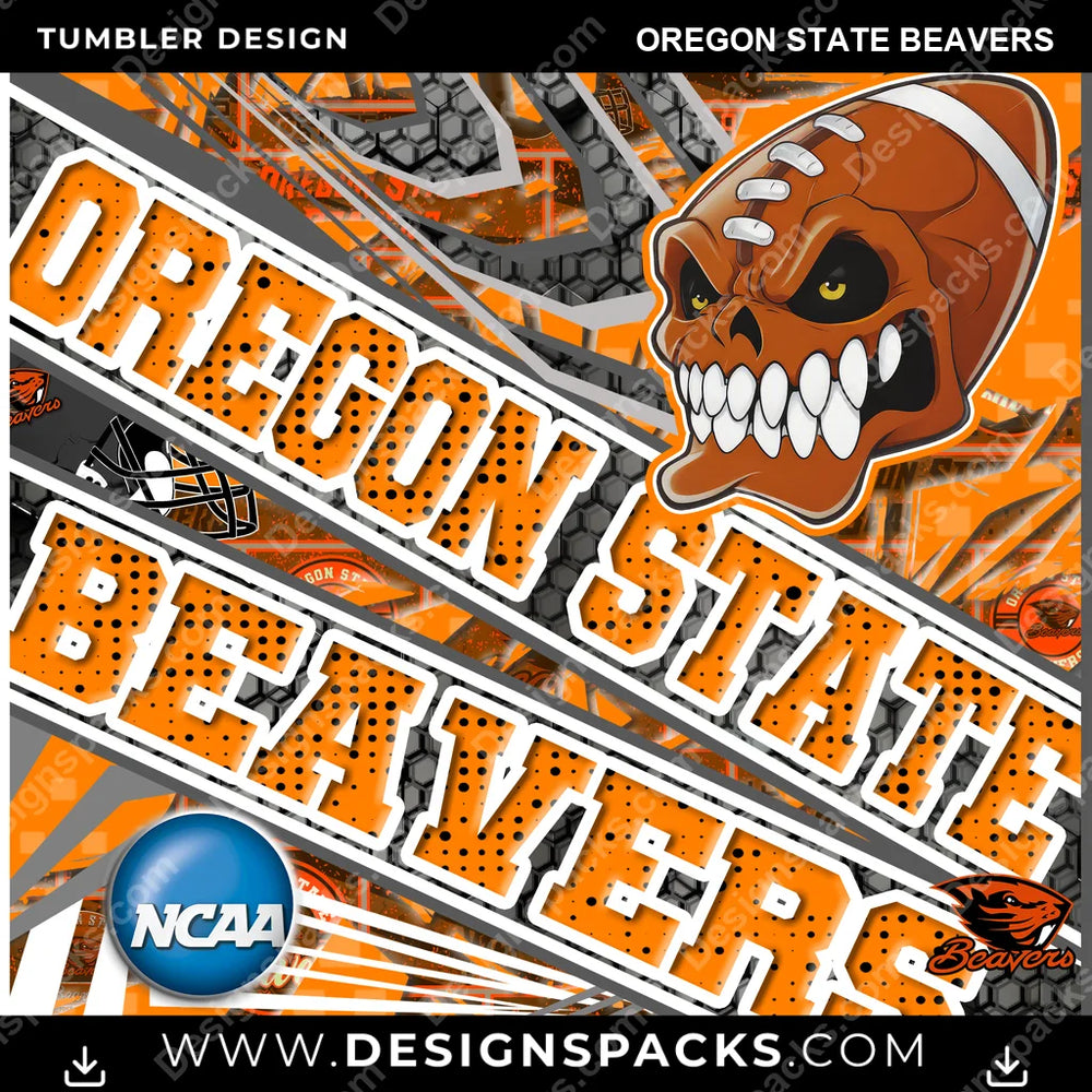 College Sport Angry Sports Oregon State Beavers NCAA College Sport Tumbler Digital Wrap Design Download