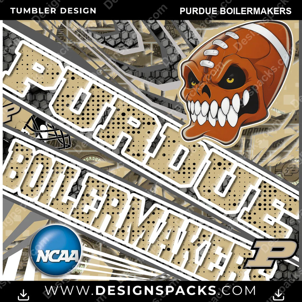 College Sport Angry Sports Purdue Boilermakers NCAA College Sport Tumbler Digital Wrap Design Download