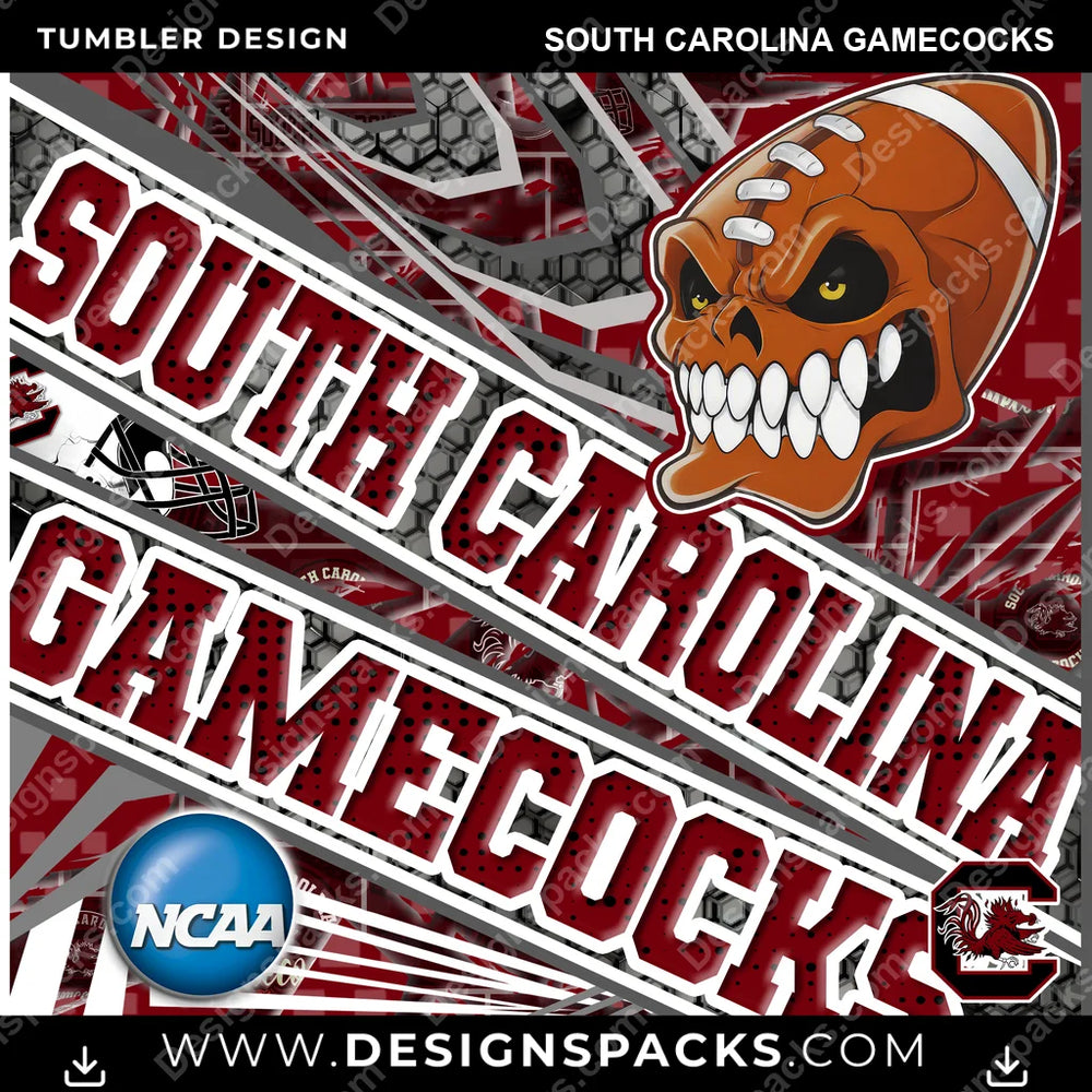 College Sport Angry Sports South Carolina Gamecocks NCAA College Sport Tumbler Digital Wrap Design Download