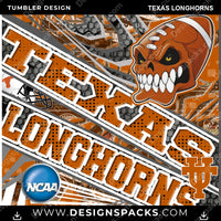 Load image into Gallery viewer, College Sport Angry Sports Texas Longhorns NCAA College Sport Tumbler Digital Wrap Design Download
