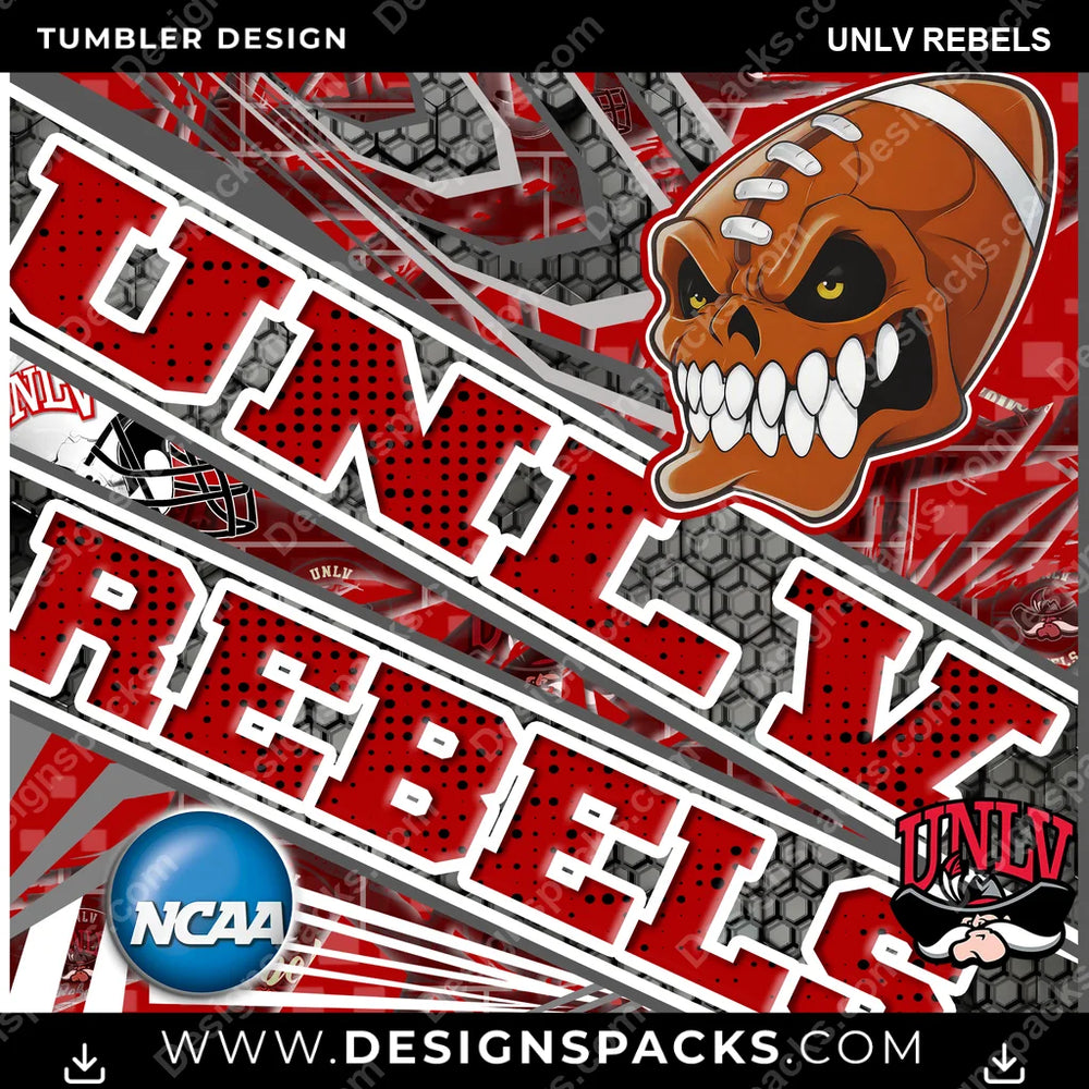 College Sport Angry Sports UNLV Rebels NCAA College Sport Tumbler Digital Wrap Design Download