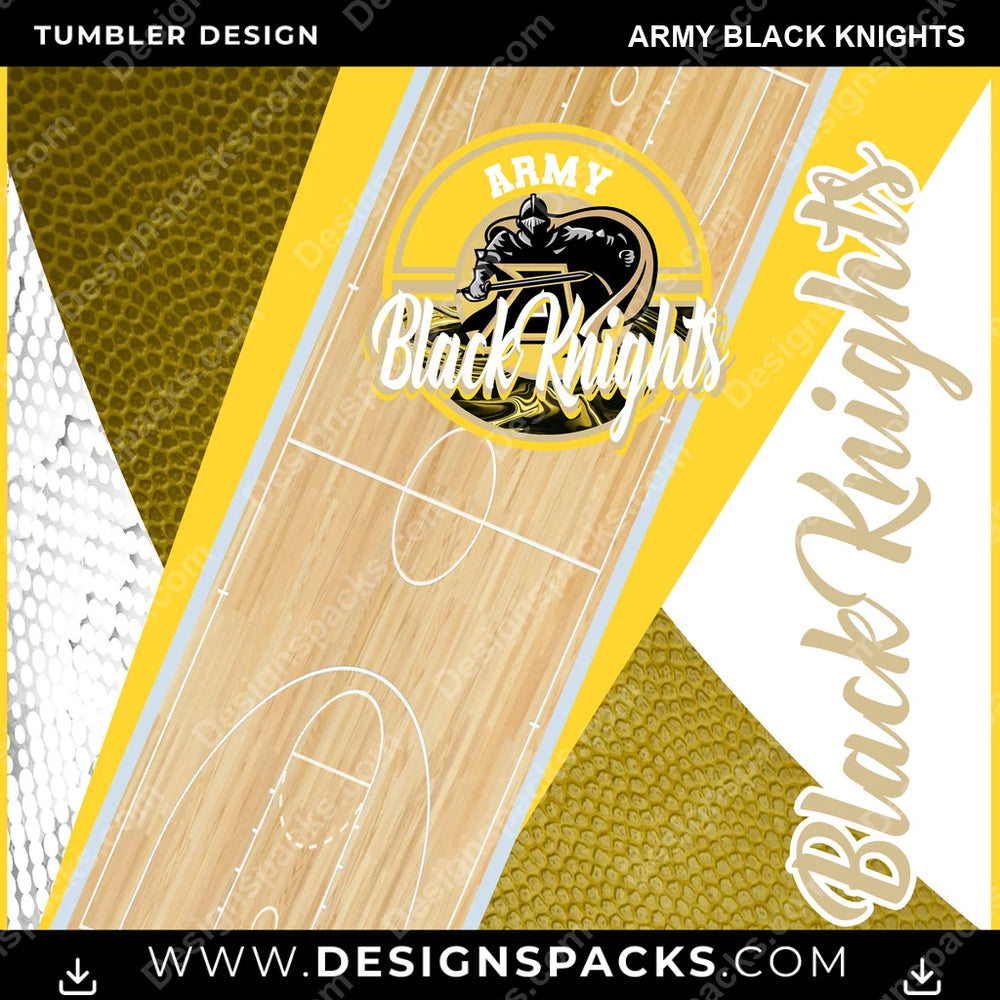 College Sport BB Court Army Black Knights NCAA College Sport Tumbler Digital Wrap Design Download