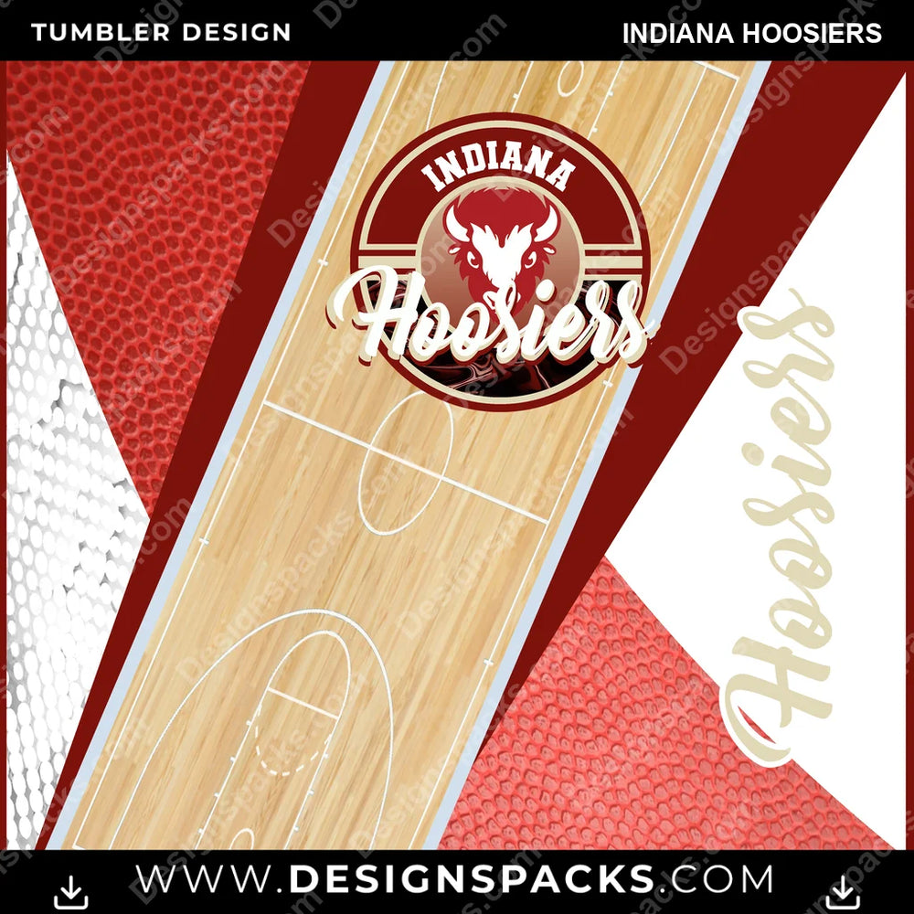 College Sport BB Court Indiana Hoosiers NCAA College Sport Tumbler Digital Wrap Design Download