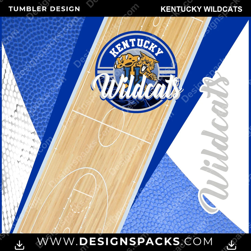 College Sport BB Court Kentucky Wildcats NCAA College Sport Tumbler Digital Wrap Design Download