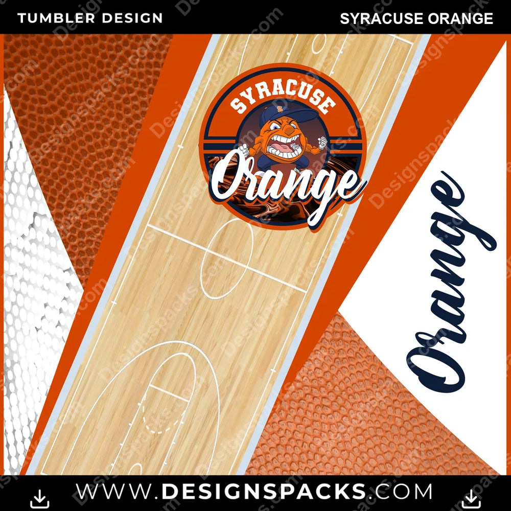 College Sport BB Court Syracuse Orange NCAA College Sport Tumbler Digital Wrap Design Download