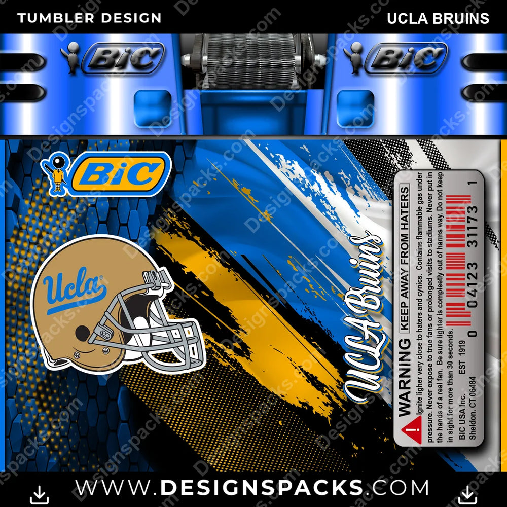 College Sport BIC Lighter UCLA Bruins NCAA College Sport Tumbler Digital Wrap Design Download
