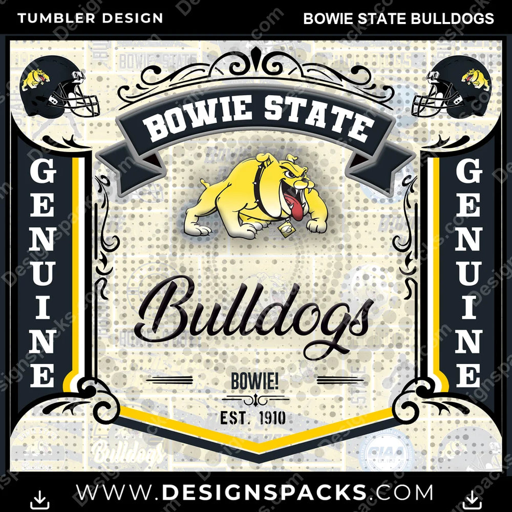 College Sport Bud Bowie State Bulldogs NCAA College Sport Tumbler Digital Wrap Design Download
