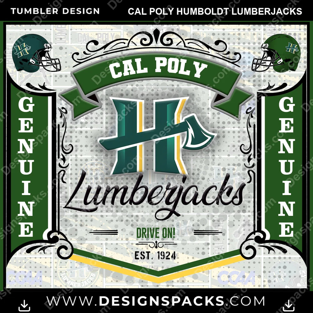 College Sport Bud Cal Poly Humboldt Lumberjacks NCAA College Sport Tumbler Digital Wrap Design Download