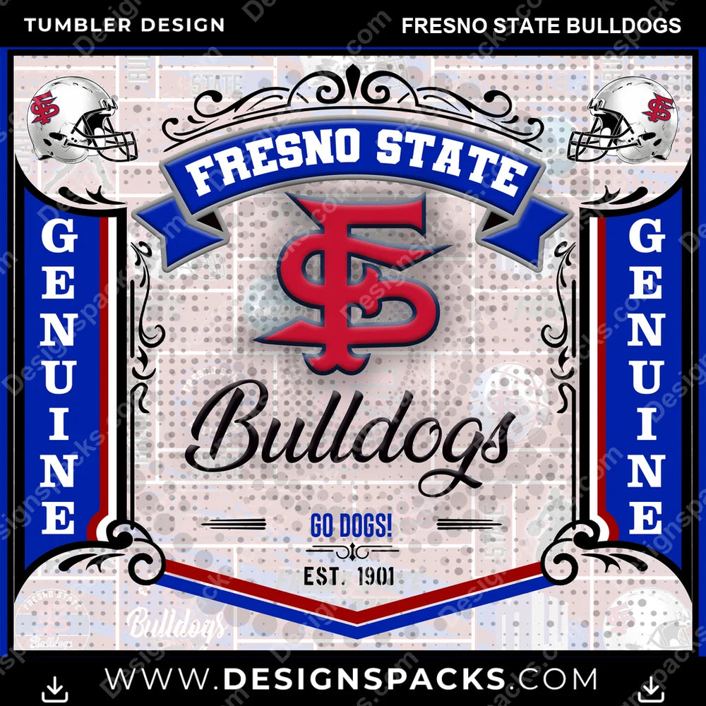 College Sport Bud Fresno State Bulldogs NCAA College Sport Tumbler Digital Wrap Design Download