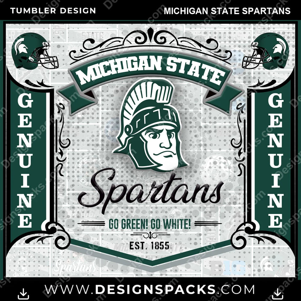 College Sport Bud Michigan State Spartans NCAA College Sport Tumbler Digital Wrap Design Download