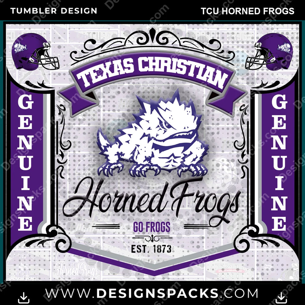 College Sport Bud TCU Horned Frogs NCAA College Sport Tumbler Digital Wrap Design Download