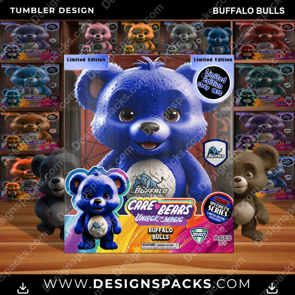 College Sport Care Bear Box Buffalo Bulls NCAA College Sport Tumbler Digital Wrap Design Download