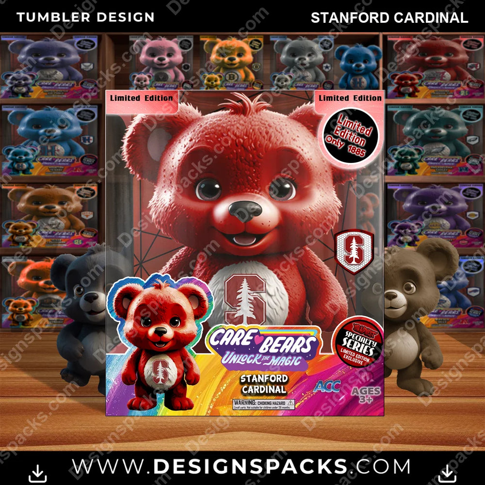 College Sport Care Bear Box Stanford Cardinal NCAA College Sport Tumbler Digital Wrap Design Download