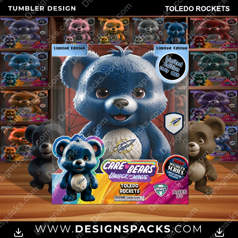 College Sport Care Bear Box Toledo Rockets NCAA College Sport Tumbler Digital Wrap Design Download