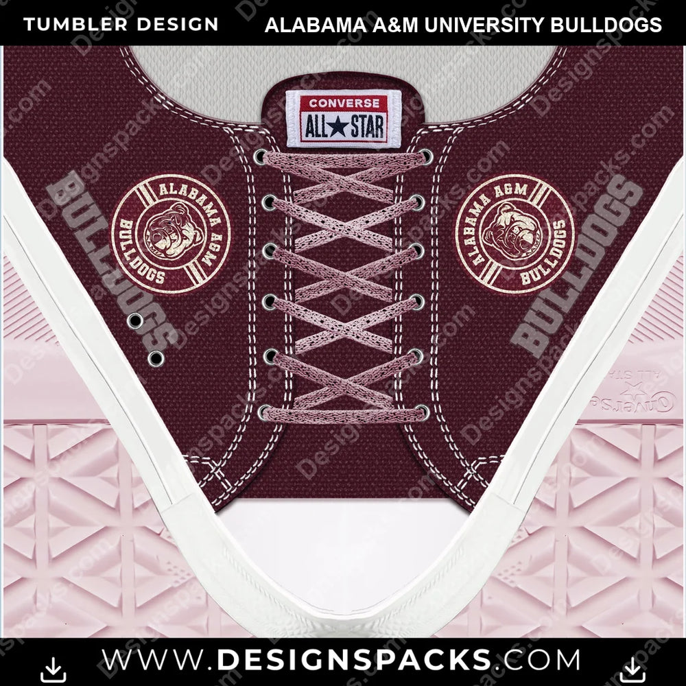 College Sport Converse Alabama A&M University Bulldogs NCAA College Sport Tumbler Digital Wrap Design Download