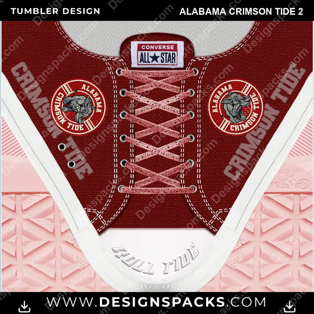 College Sport Converse Alabama Crimson Tide 2 NCAA College Sport Tumbler Digital Wrap Design Download