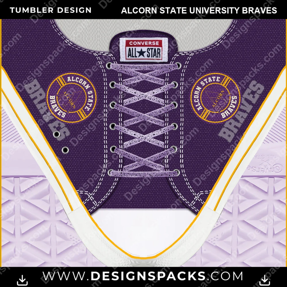 College Sport Converse Alcorn State University Braves NCAA College Sport Tumbler Digital Wrap Design Download