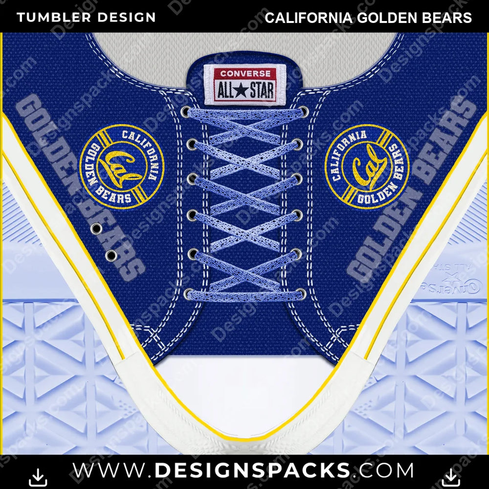 College Sport Converse California Golden Bears NCAA College Sport Tumbler Digital Wrap Design Download