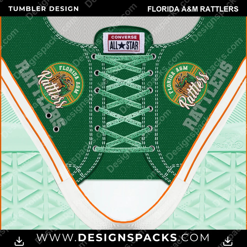 College Sport Converse Florida A&M Rattlers NCAA College Sport Tumbler Digital Wrap Design Download