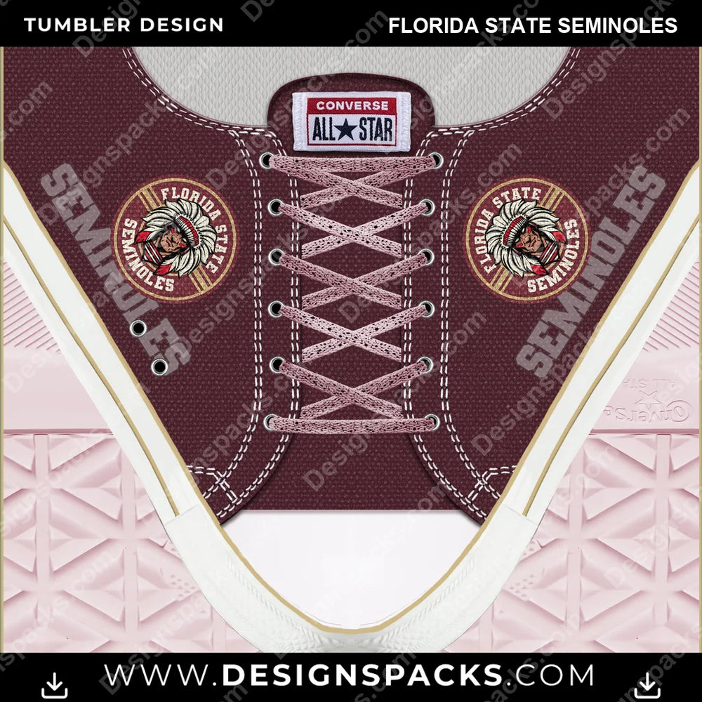College Sport Converse Florida State Seminoles NCAA College Sport Tumbler Digital Wrap Design Download
