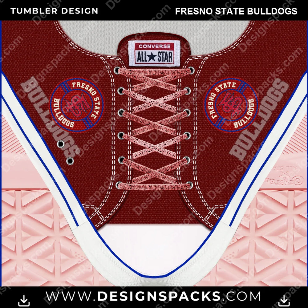 College Sport Converse Fresno State Bulldogs NCAA College Sport Tumbler Digital Wrap Design Download