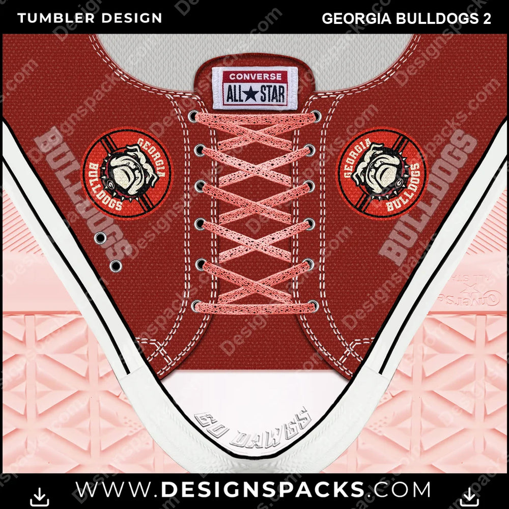 College Sport Converse Georgia Bulldogs 2 NCAA College Sport Tumbler Digital Wrap Design Download