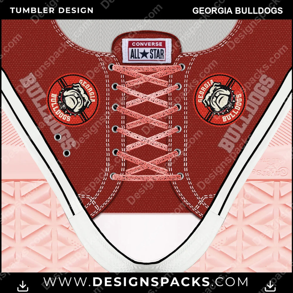 College Sport Converse Georgia Bulldogs NCAA College Sport Tumbler Digital Wrap Design Download