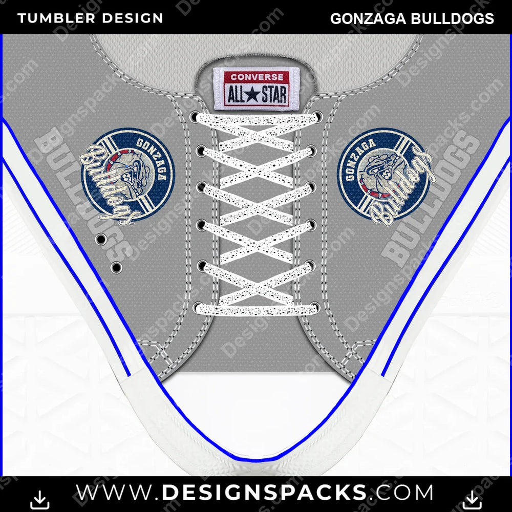 College Sport Converse Gonzaga Bulldogs NCAA College Sport Tumbler Digital Wrap Design Download