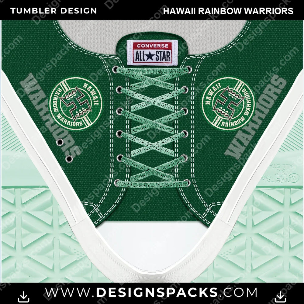 College Sport Converse Hawaii Rainbow Warriors NCAA College Sport Tumbler Digital Wrap Design Download