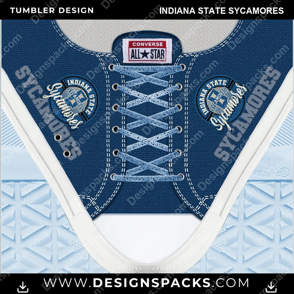 College Sport Converse Indiana State Sycamores NCAA College Sport Tumbler Digital Wrap Design Download