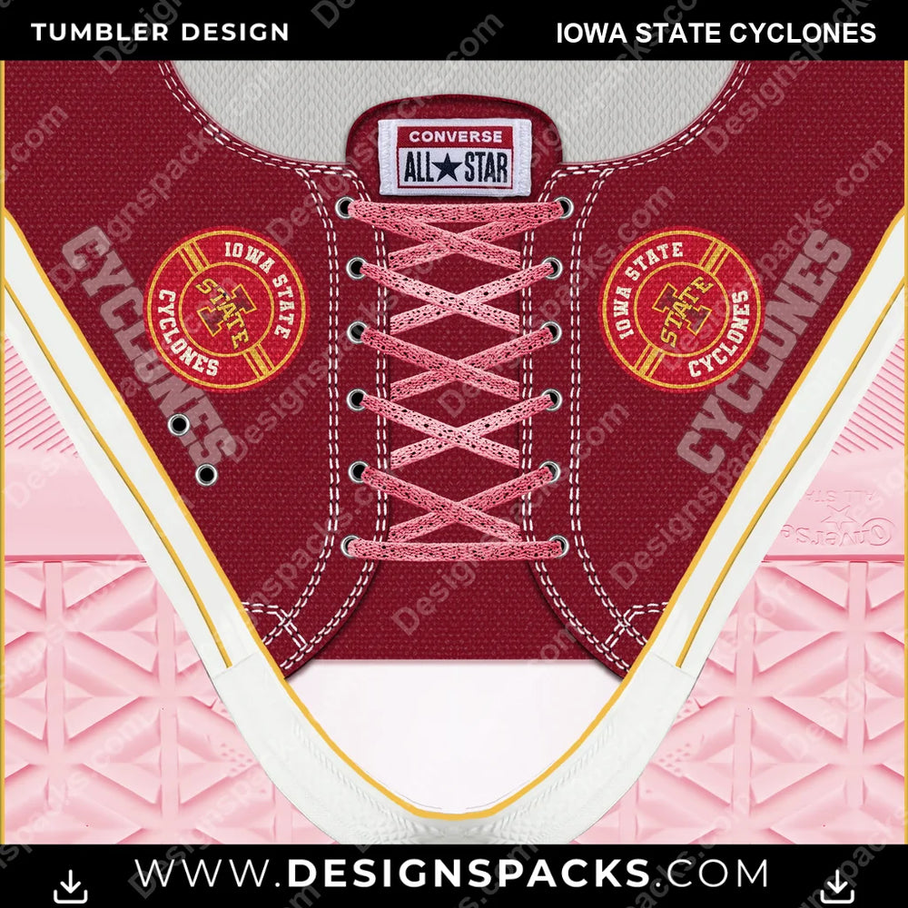 College Sport Converse Iowa State Cyclones NCAA College Sport Tumbler Digital Wrap Design Download