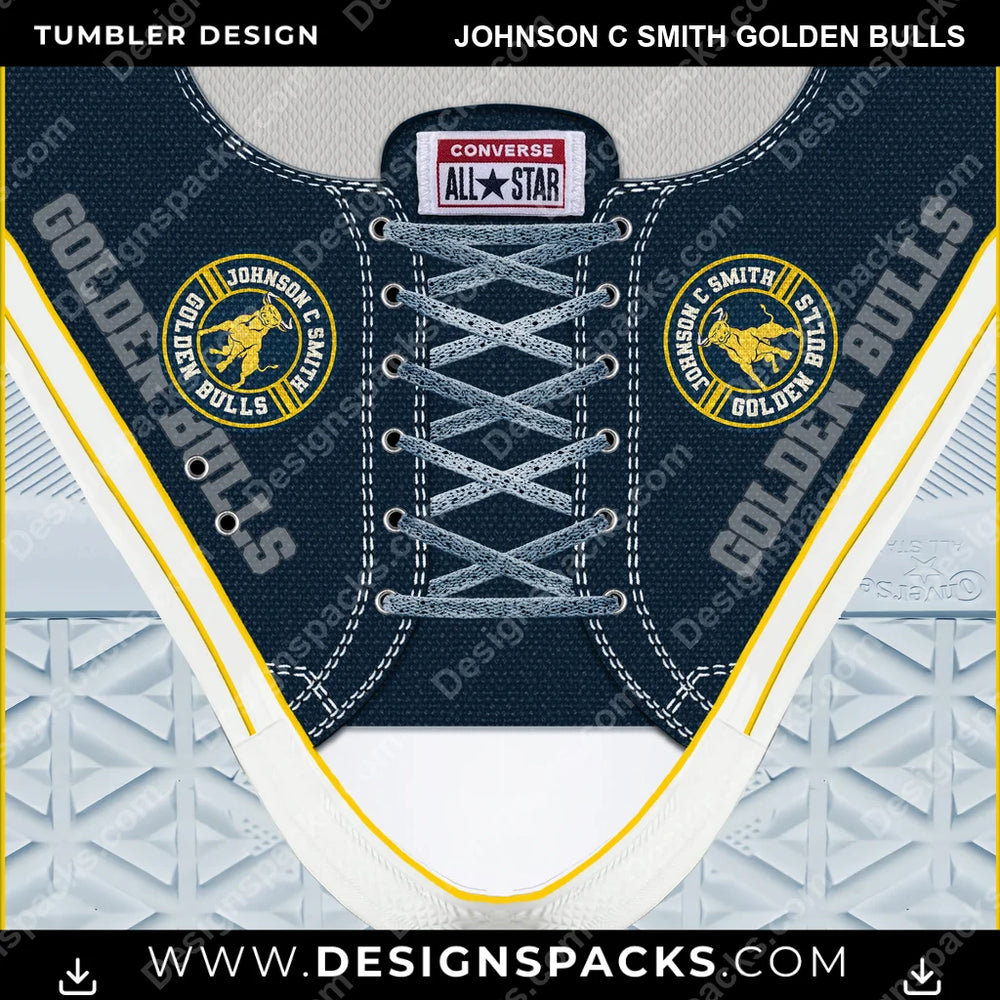 College Sport Converse Johnson C Smith Golden Bulls NCAA College Sport Tumbler Digital Wrap Design Download