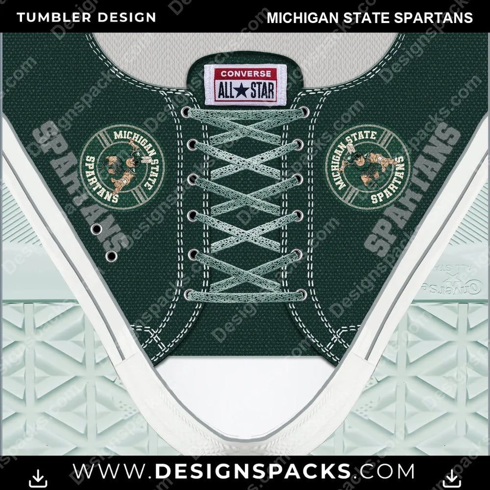 College Sport Converse Michigan State Spartans NCAA College Sport Tumbler Digital Wrap Design Download