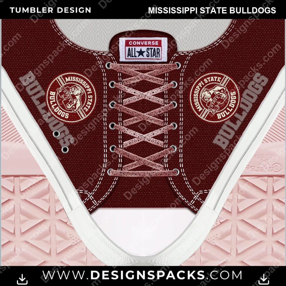 College Sport Converse Mississippi State Bulldogs NCAA College Sport Tumbler Digital Wrap Design Download