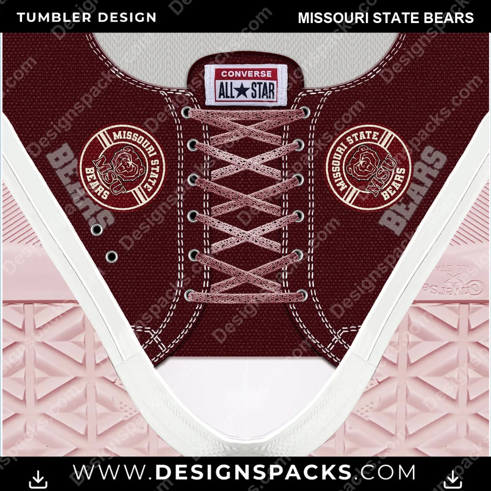 College Sport Converse Missouri State Bears NCAA College Sport Tumbler Digital Wrap Design Download