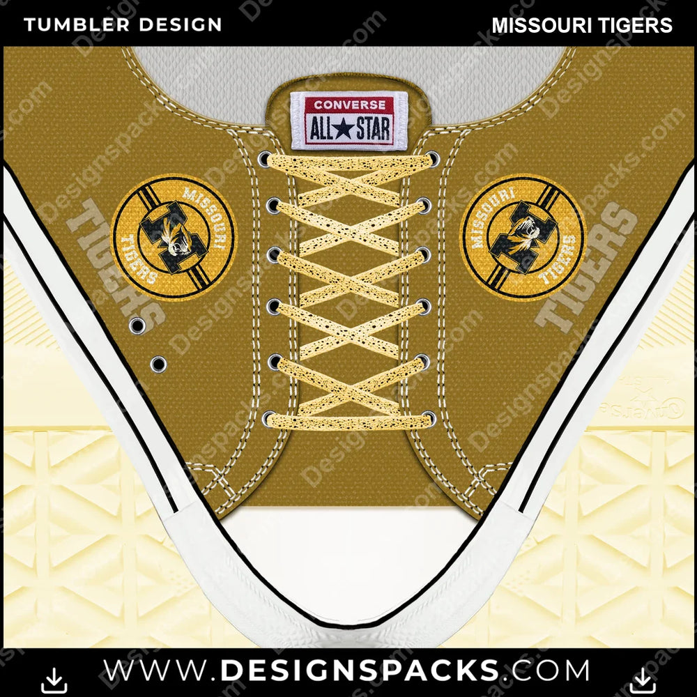 College Sport Converse Missouri Tigers NCAA College Sport Tumbler Digital Wrap Design Download