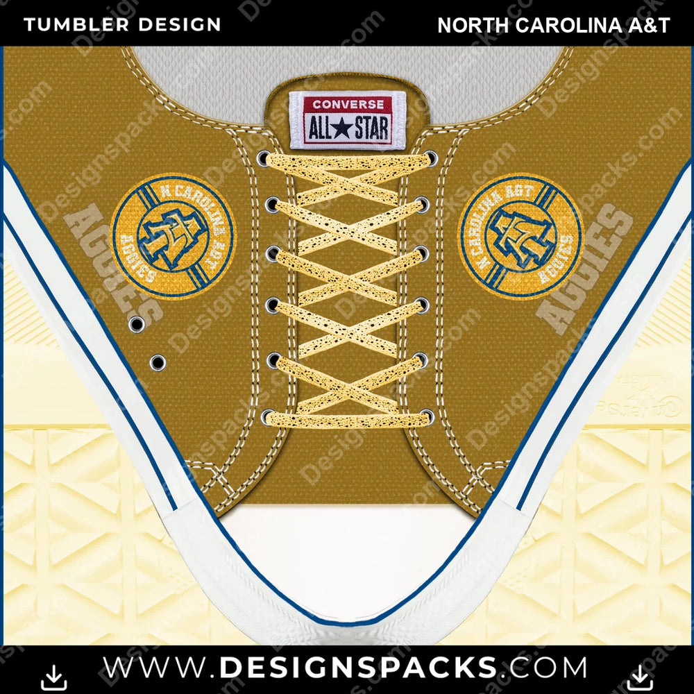 College Sport Converse North Carolina A&T NCAA College Sport Tumbler Digital Wrap Design Download