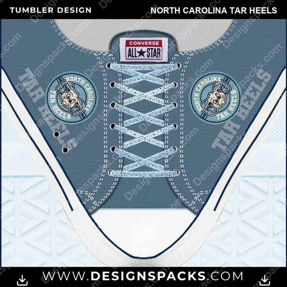 College Sport Converse North Carolina Tar Heels NCAA College Sport Tumbler Digital Wrap Design Download