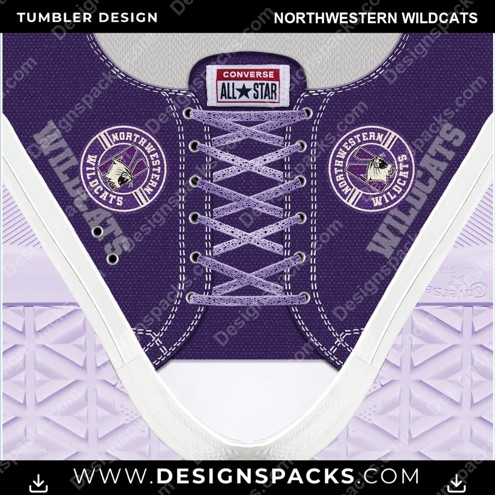 College Sport Converse Northwestern Wildcats NCAA College Sport Tumbler Digital Wrap Design Download