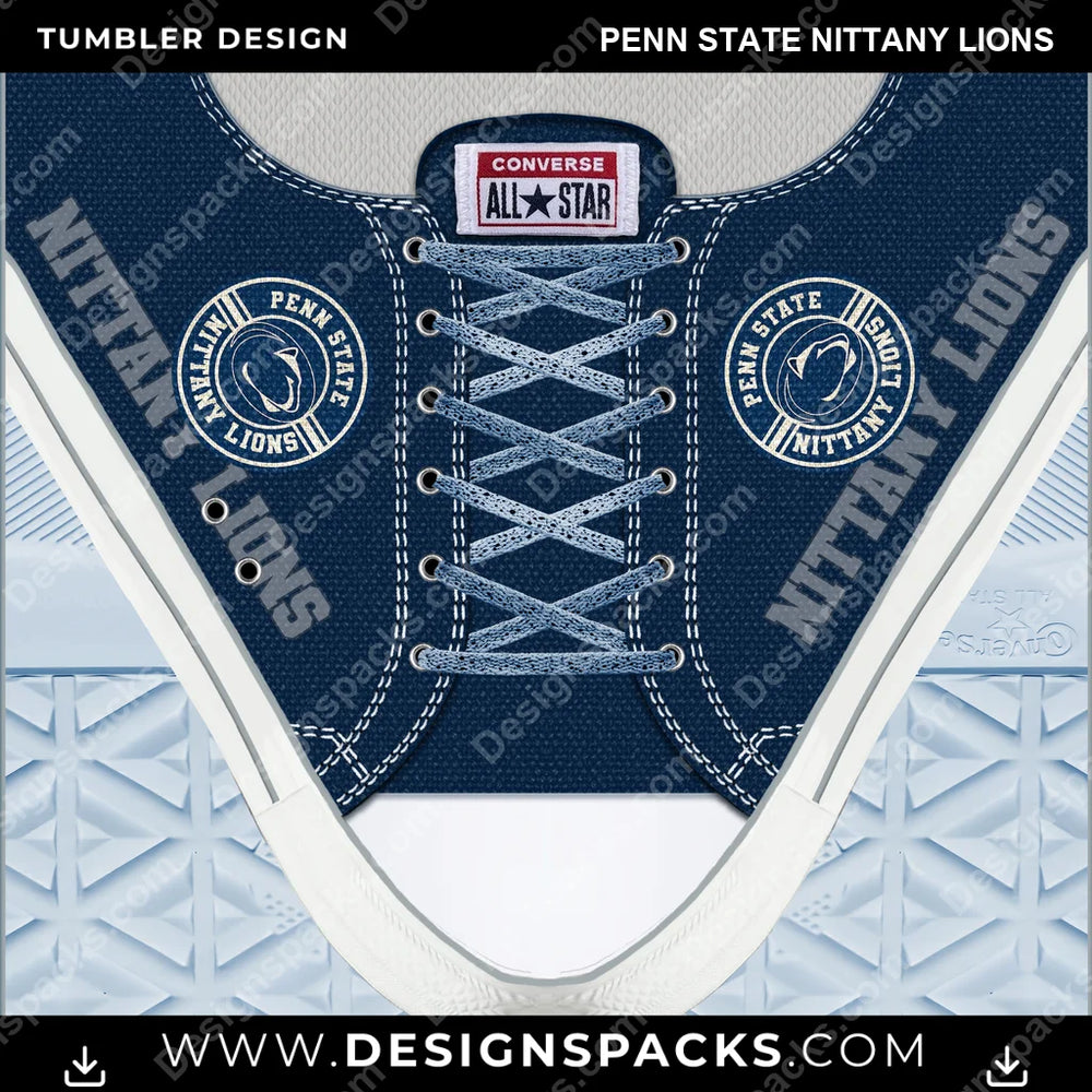 College Sport Converse Penn State Nittany Lions NCAA College Sport Tumbler Digital Wrap Design Download