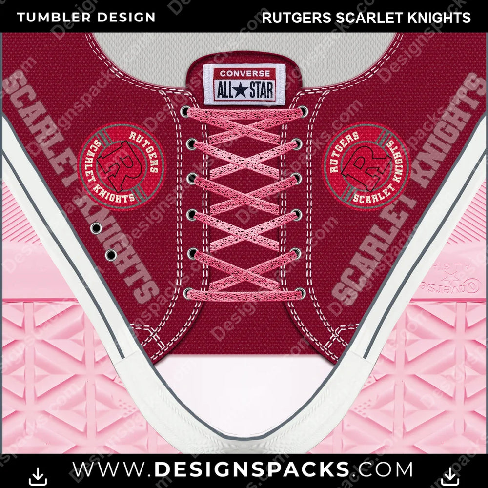 College Sport Converse Rutgers Scarlet Knights NCAA College Sport Tumbler Digital Wrap Design Download