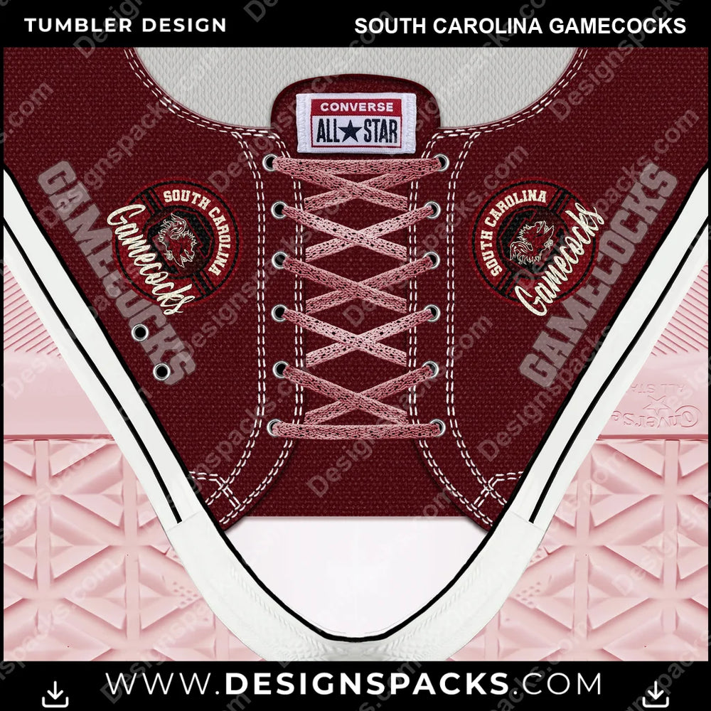 College Sport Converse South Carolina Gamecocks NCAA College Sport Tumbler Digital Wrap Design Download
