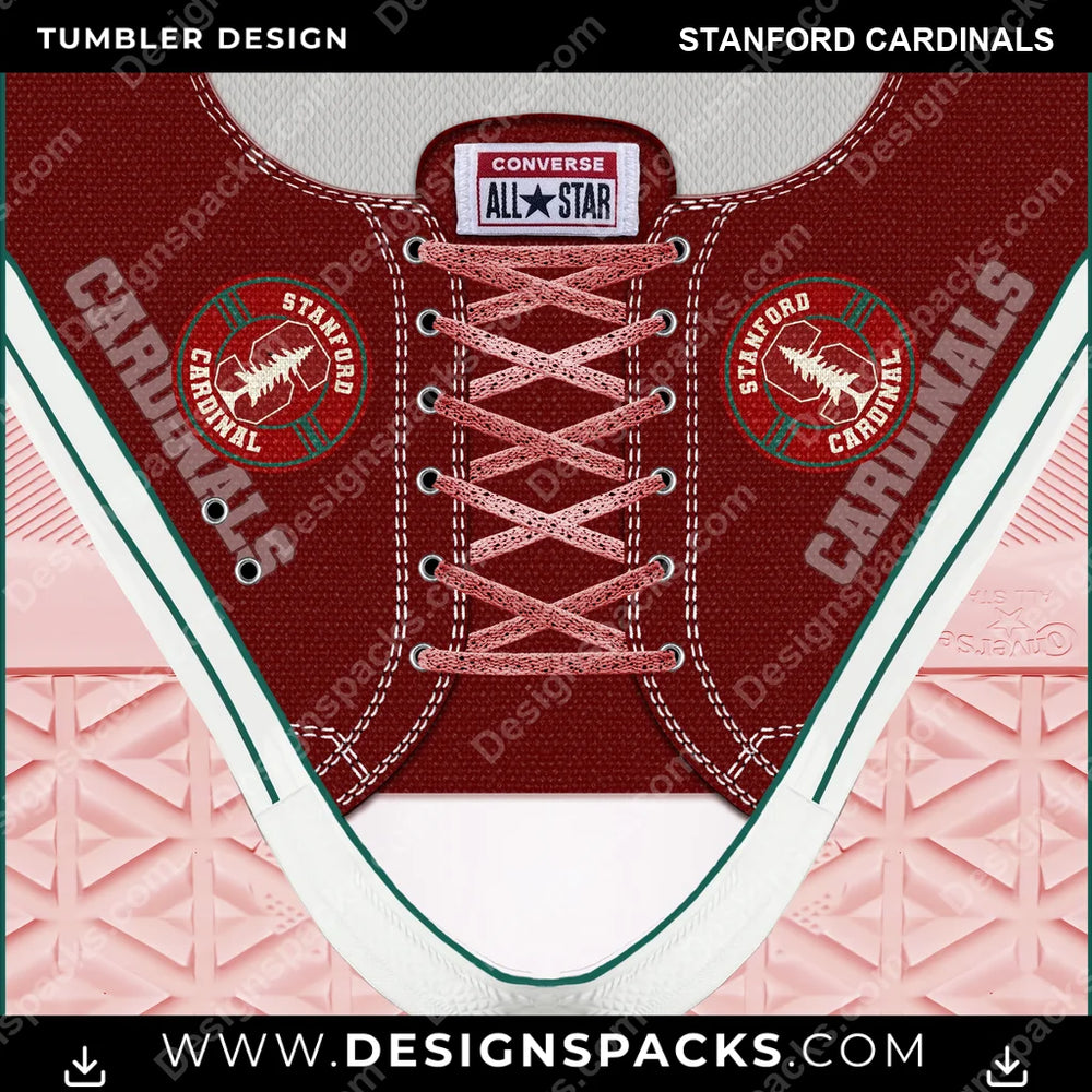 College Sport Converse Stanford Cardinals NCAA College Sport Tumbler Digital Wrap Design Download