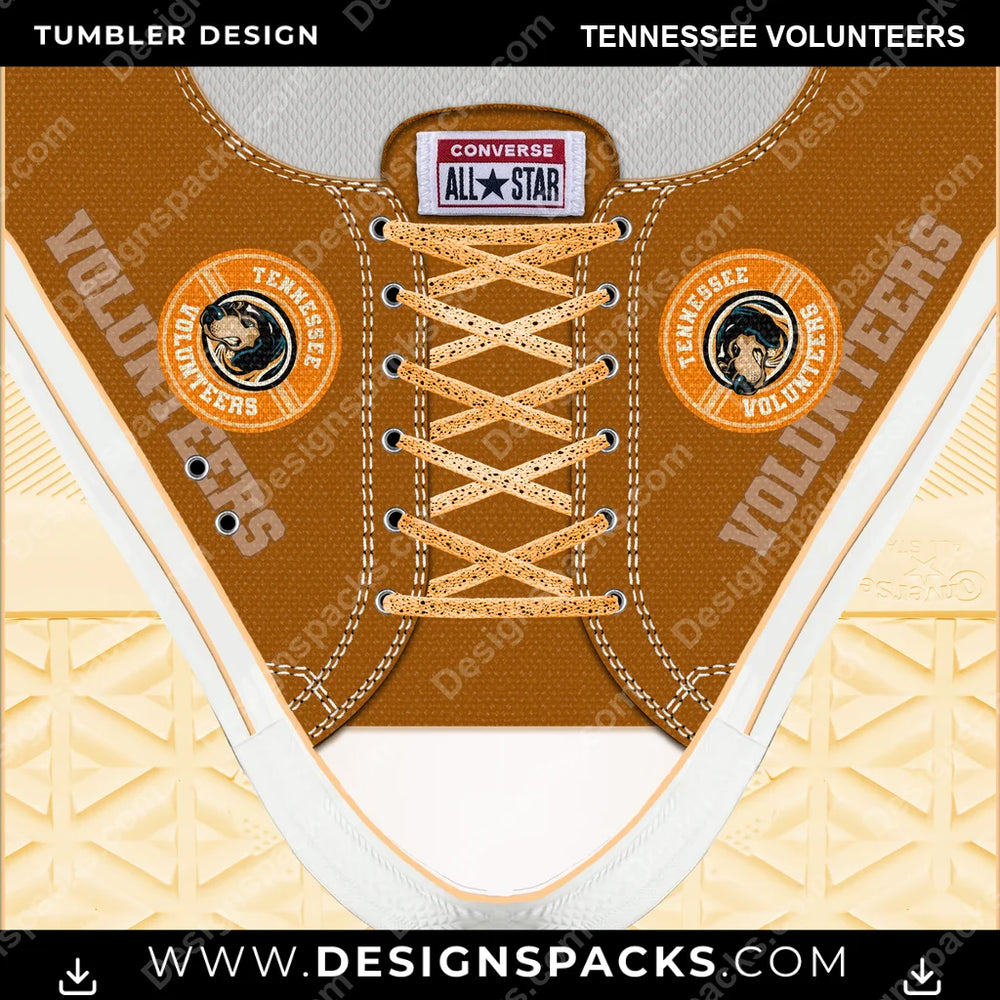 College Sport Converse Tennessee Volunteers NCAA College Sport Tumbler Digital Wrap Design Download