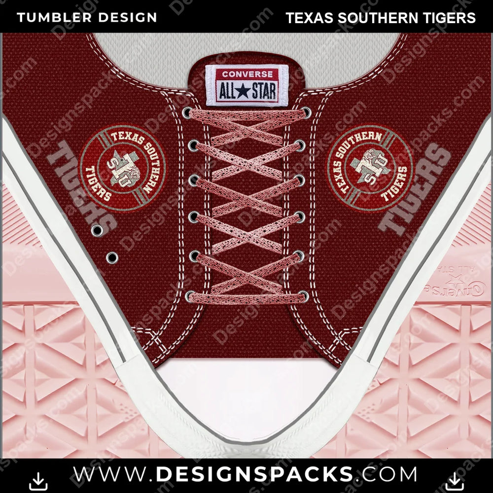 College Sport Converse Texas Southern Tigers NCAA College Sport Tumbler Digital Wrap Design Download