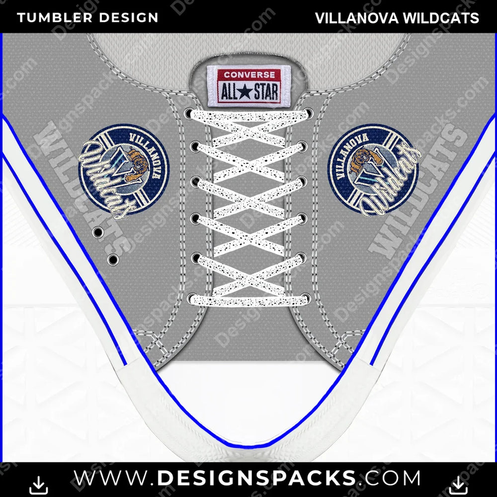 College Sport Converse Villanova Wildcats NCAA College Sport Tumbler Digital Wrap Design Download