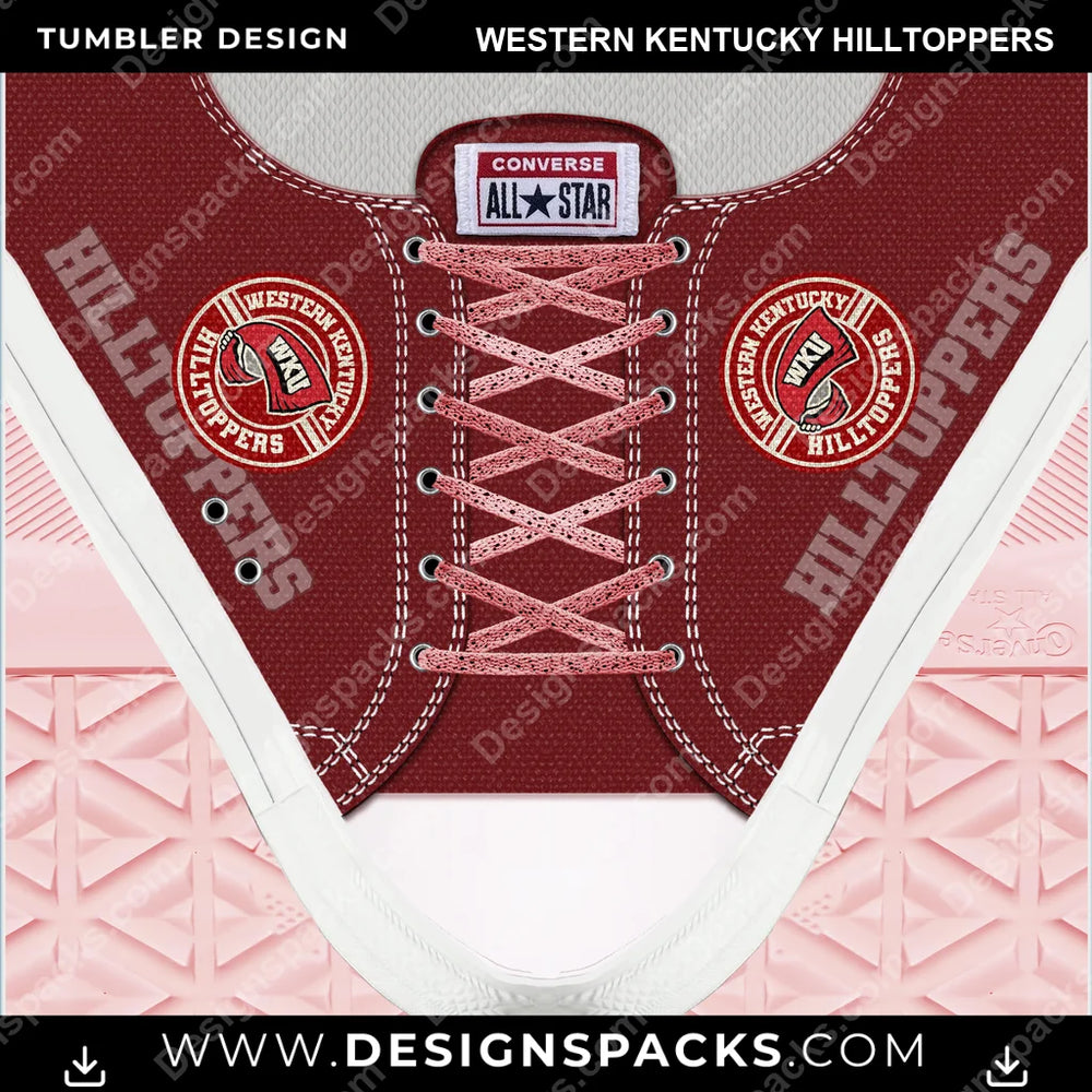 College Sport Converse Western Kentucky Hilltoppers NCAA College Sport Tumbler Digital Wrap Design Download