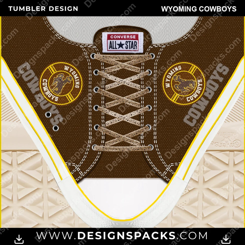 College Sport Converse Wyoming Cowboys NCAA College Sport Tumbler Digital Wrap Design Download