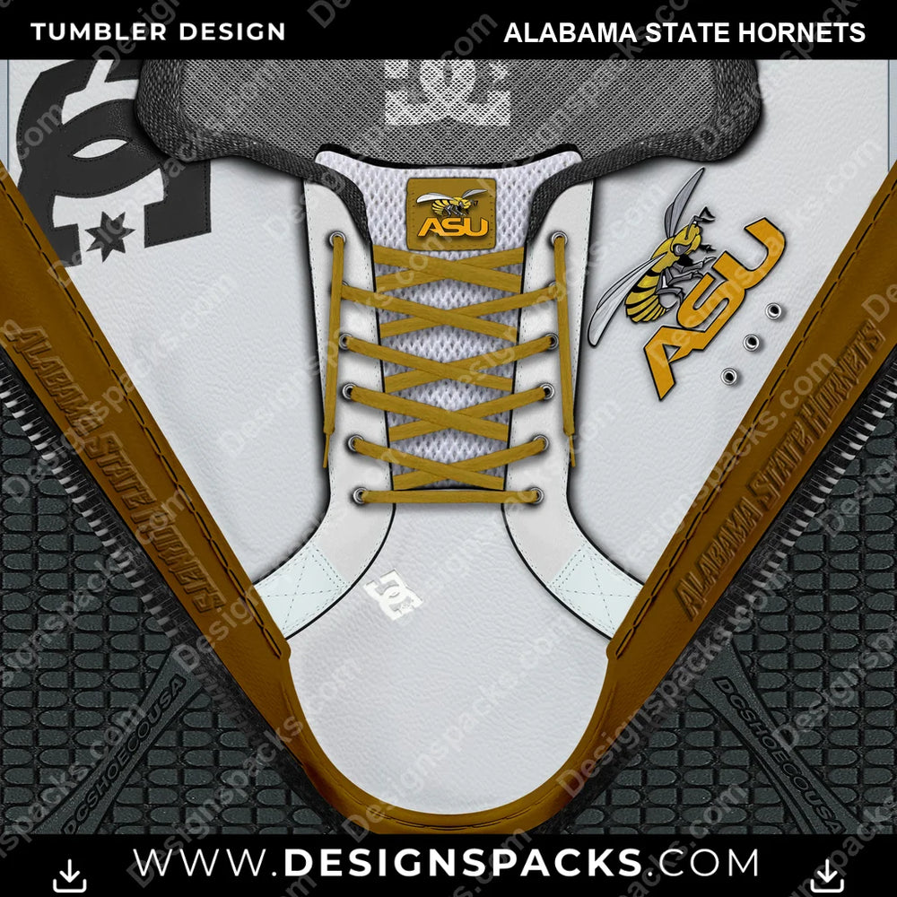 College Sport DC Sneaker Alabama State Hornets NCAA College Sport Tumbler Digital Wrap Design Download