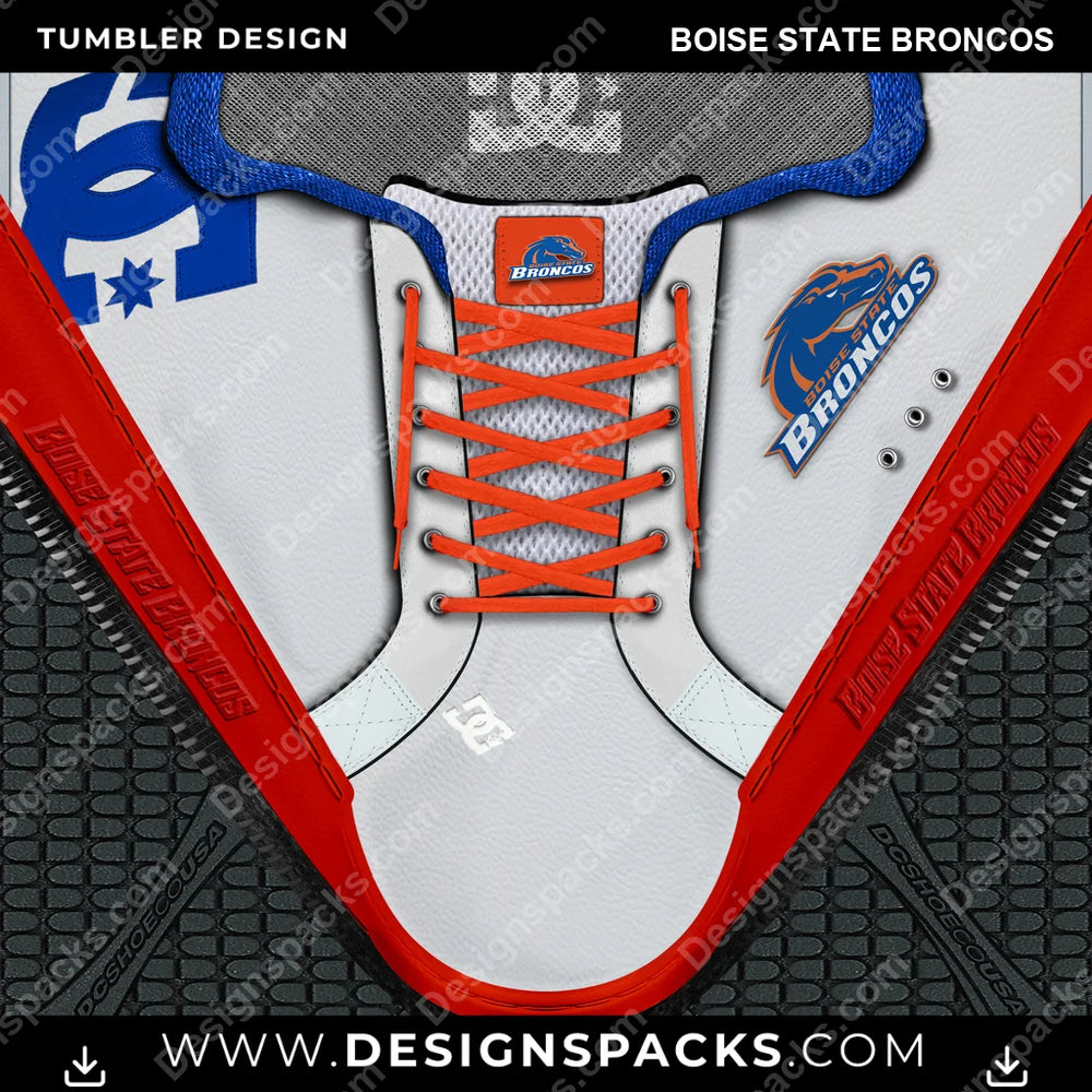 College Sport DC Sneaker Boise State Broncos NCAA College Sport Tumbler Digital Wrap Design Download